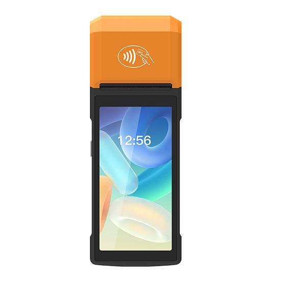  Front view of Rongta AP12S Android 14 Mobile POS showing 5.5-inch touchscreen and built-in thermal printer head, available in Dubai and UAE.