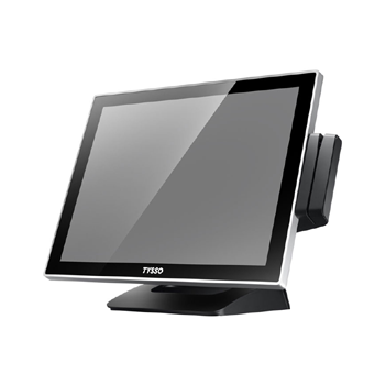 TYSSO TP1515 POS system Dubai UAE – 15-inch full-flat fanless touchscreen POS terminal for retail and hospitality.
