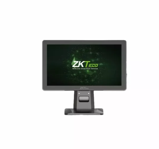 Front view of ZKTeco SC01-TD-W0601 All-in-One POS system displaying high-definition LCD screen ideal for retail and hospitality checkout in MENA and Africa.