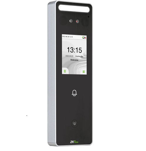 Side view of ZKTeco SpeedFace-V3L IP65 Waterproof Time Attendance Machine - Durable Linux Outdoor Security Device suitable for Kenya, Uganda, and Ethiopia